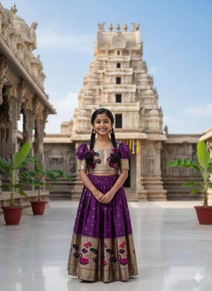 LITTLE KIDS LEHNGA CHOLI Silk Surat wholesale kids garments